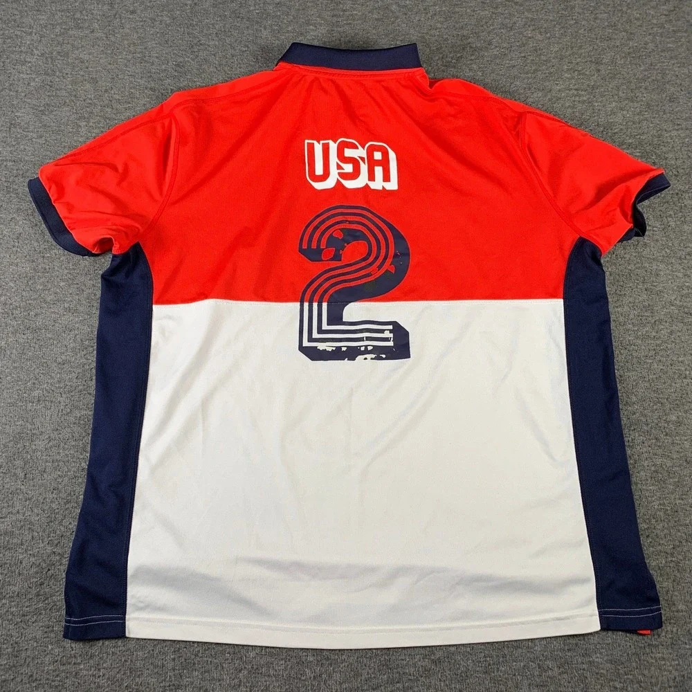 Polo Ralph Lauren Rugby Polo Men 2XL USA #2 Big Pony Red American